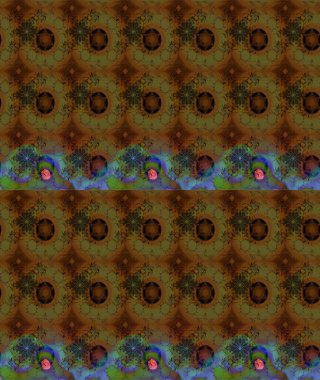 Çiçek desenli çizim. Raster illüstrasyonu. Raster illüstrasyonu. Kahverengi renkli çiçekler. Asya tekstil tarzında.