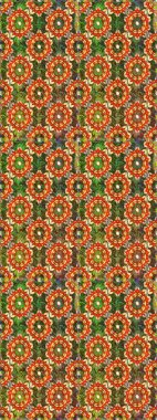 Senin tasarımın için, duvar kağıdı. Raster geometrik arka plan. Altın rengi, kusursuz çizim. Kahverengi renklerde, altın çiçekli altın desenler..