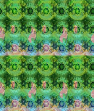 Çiçekli yeşil renkte bir çiçek deseni çiz. Suluboya tarzında yeşil renkte çiçekler.