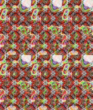 Moda baskıları için zarif bir şablon. Parlak renkli çiçekleri ve gri, nötr ve kırmızı renkte yaprakları olan harika bir çiçek deseni. Modern çiçek arkaplanı. Halk stili.