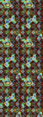 Düz Çiçek Elementleri Tasarım Raster illüstrasyonu. Yeşil, kahverengi ve mavi renkli çiçekler. Çiçek desenli eskiz. Renkli Bahar Teması çizim şablonu.