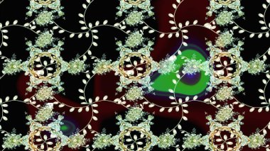 Etnik Mandala havlusu. Raster Henna tarzı. Sınır Kızılderili çiçekli paisley patten. Taslak süsleme izi. Tebrik kartı arkaplanı, boyama kitabı, arkaplan, tekstil için kullanılabilir.