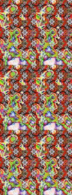 Tarafsız, gri ve kırmızı renkte çiçekler. Raster illüstrasyonu. Çiçek desenli eskiz, vuruşlar, sıçramalar, yaz çiçekleri..