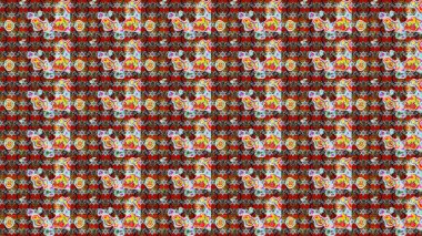 Robot resim. Küçük çiçekte güzel bir desen. Küçük renkli çiçekler. Çiçekli bahar çiçekleri. Motley illüstrasyonu. Moda baskıları için zarif bir şablon.