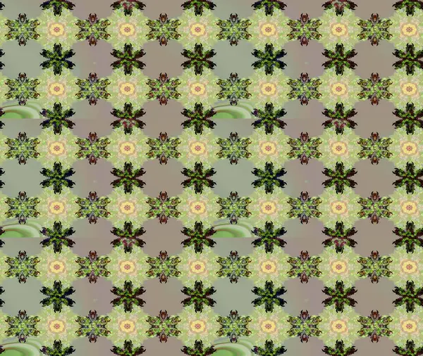 3D çiçekler, eskiz. Raster illüstrasyonu. Tarafsız renklerde.