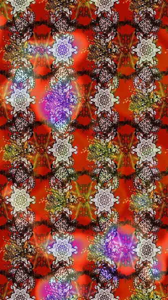 Kahverengi, kırmızı ve nötr renklerde güzel çiçekli eskiz deseni, suluboya çiçek deseni, duvar kağıdı, kart veya kumaş için fayanslı. Raster..