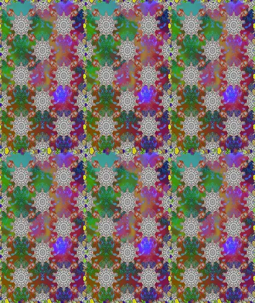 Etnik Mandala süsü. Raster Henna dövme stili. Kızılderili desenli desenli desenli şal deseni. Tekstil, tebrik kartı, boyama kitabı, telefon kılıfı baskısı için kullanılabilir.