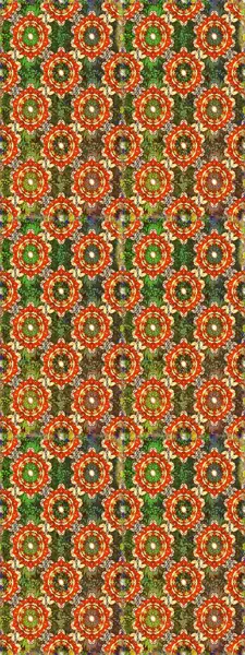 Senin tasarımın için, duvar kağıdı. Raster geometrik arka plan. Altın rengi, kusursuz çizim. Kahverengi renklerde, altın çiçekli altın desenler..