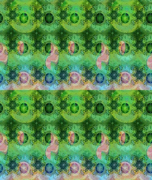 Çiçekli yeşil renkte bir çiçek deseni çiz. Suluboya tarzında yeşil renkte çiçekler.