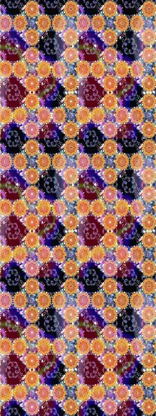 Çiçekler suluboya şeklinde turuncu renkte. Turuncu renkli çiçekli çiçek deseni çiz.