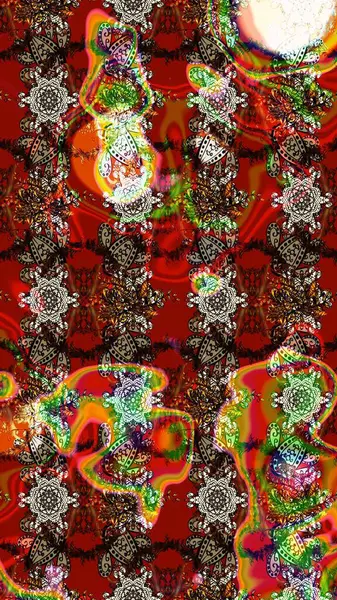 Düz Çiçek Elementleri Tasarımı. Raster illüstrasyonu. Güzel kumaş deseni. Zentangle soyut çiçekleri. Karalama çiçeği. Renkli Bahar Teması çizim şablonu.