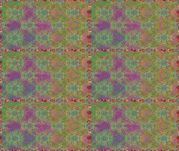 Tişörtsüz arka plan deseni. Yeşil ve nötr renklerde çiçekler. Tropik çiçekler.