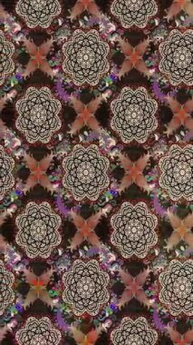 Renkli unsurlarla hareketli arka plan görüntüleri. Çiçekler. Eski model. Bayrak tarzı. Video kaydı. Şablon. Döngü. Kusursuz.. 