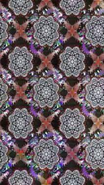 Renkli unsurlarla hareketli arka plan görüntüleri. Çiçekler. Eski model. Bayrak tarzı. Video kaydı. Şablon. Döngü. Kusursuz.. 