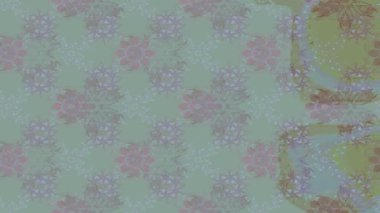 Renkli unsurlarla hareketli arka plan görüntüleri. Çiçekler. Eski model. Bayrak tarzı. Video kaydı. Şablon. Döngü. Kusursuz.. 