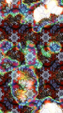 Çocuksu tasarım. Tarafsız, kahverengi ve gri arka planda. Tekstil, kumaş, ambalaj, hatıra defteri için hoş bir çiçek arkaplanı. Elle çizilmiş karalama çiçekleri ile Raster çizim deseni.