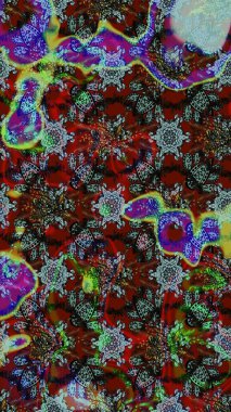 Kahverengi, kırmızı ve gri renkte güzel çiçekli eskiz deseni, suluboya çiçek deseni, duvar kağıdı, kart veya kumaş için fayanslı. Raster..