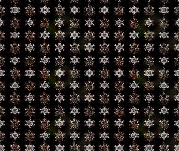 Soyut etnik raster çizim kalıbı. Çiçekler. Vadinin çiçekleri siyah renklerde.