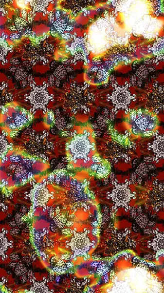 Zarif, parlak ve eskiz kahverengi, kırmızı ve nötr çiçek desenli tasarım. Raster. Sabıka baskıları, bebek kıyafetleri, duvar kâğıtları, paket kutuları vb..