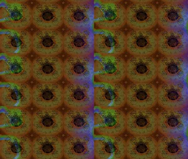 Raster illüstrasyonundaki çiçek desenli çizim. Kahverengi renkte çiçekler.