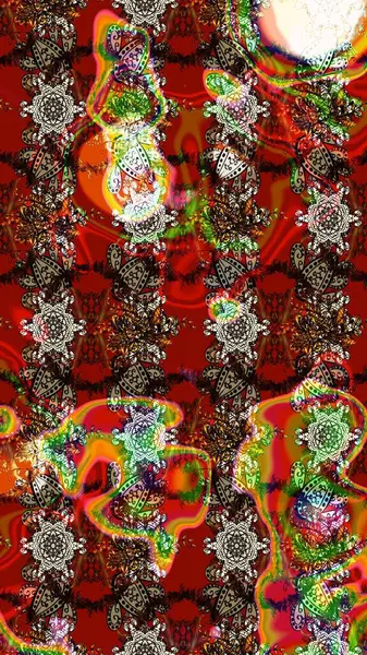 Düz Çiçek Elementleri Tasarımı. Raster illüstrasyonu. Güzel kumaş deseni. Zentangle soyut çiçekleri. Karalama çiçeği. Renkli Bahar Teması çizim şablonu.