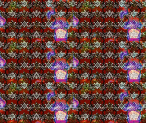 Kahverengi, gri ve kırmızı renklerde. Çiçekli güzel suluboya desen. Raster illüstrasyonu.