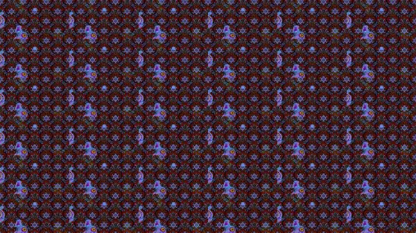 Süslü kumaş deseni. Çiçekli çiçek deseni, suluboya. Raster deseni.