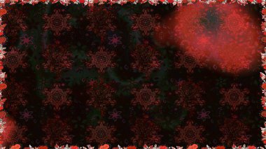 Düz Çiçek Elementleri Tasarımı. Kusursuz Renksiz Bahar Temalı Kusursuz Arkaplan. Sevimli çiçek raster deseni. Siyah ve kahverengi renkte çiçekler.