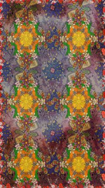 Kahverengi renkte manzaralı çiçek deseni. Çiçek kompozisyonu, el boyası, hassas şablon. Üst manzara, yumuşak stil. Sevgililer günü ve tebrik kartı konsepti için şık bir davet.