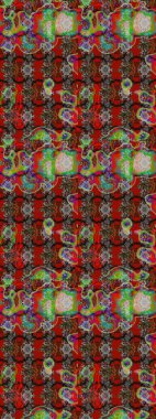 Kıvırcık, parlak örgü. Güzel, parlak, pürüzsüz kumaş, tuval. Eski moda arka plan. Desen, çizim, çiçek sınırı. Çiçek çelengi. Raster illüstrasyonu.