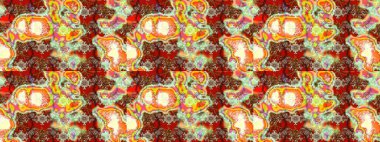 Düz Çiçek Elementleri Tasarımı. Süslü kumaş deseni. Raster illüstrasyonundaki çiçek desenli çizim. Renkli Bahar Teması çizim şablonu.