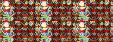 Raster. Düz Çiçek Elementleri Tasarımı. Renkli Bahar Teması çizim şablonu.