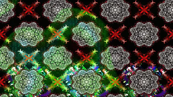 Kızılderili desenli desenli desenli şal deseni. Raster Henna dövme stili. Tekstil, tebrik kartı, boyama kitabı, telefon kılıfı baskısı için kullanılabilir. Etnik Mandala süsü.