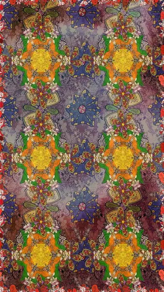 Kahverengi renkte manzaralı çiçek deseni. Çiçek kompozisyonu, el boyası, hassas şablon. Üst manzara, yumuşak stil. Sevgililer günü ve tebrik kartı konsepti için şık bir davet.