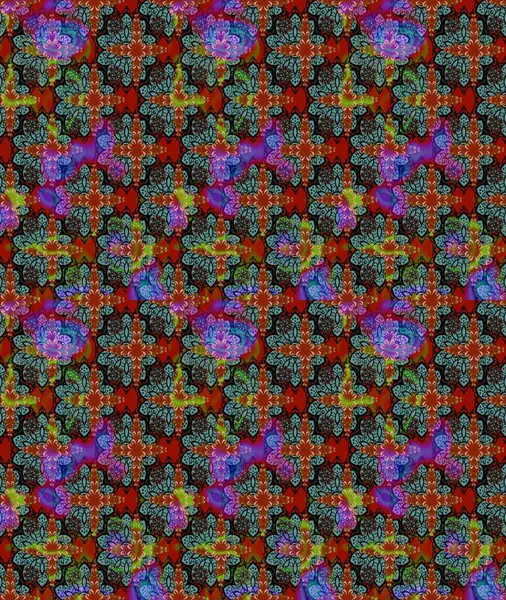 El çizimi çiçek çizimi deseni (fayans). Tekstil için suluboya eskiz deseni. Şirin çiçekli, desenli, kahverengi çizim deseni.