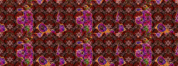 Kahverengi, kırmızı ve siyah renkler suluboya tarzında. Raster illüstrasyonu. Küçük çiçekli bahar deseni çiz.