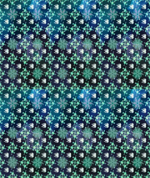 Soyut etnik raster çizim kalıbı. Kabile sanatı boho baskısı, klasik çiçek arkaplanı. Arkaplan dokusu, duvar kağıdı, mavi ve gri renkli çiçek teması.