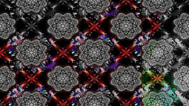 Renkli Bahar Teması eskiz kalıbı. Düz Çiçek Elementleri Tasarımı. Parlak arkaplan eskiz desenli çiçekli fantezi tasarımı.