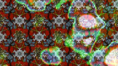 Çiçekli el çizimi çizimi deseni. Modern gelişim kahverengi, yeşil ve kırmızı raster arka plan duvar kâğıdı resimli klasik çizgi çizgisi, desenli desenli çiçekler, çiçekli süsler..