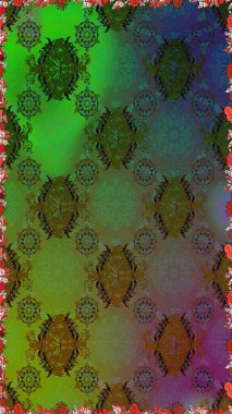 Renkli Bahar Temalı Kusursuz Arkaplan. Raster Şirin kumaş deseni. Kusursuz bir mahsul. Düz Çiçek Elementleri Tasarımı.