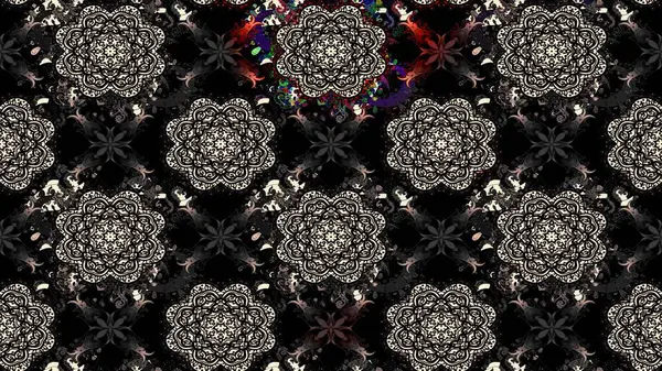 Küçük çiçekli basit bir çiçek çizimi. Moda baskısı, albüm, ambalaj kağıdı ve duvar kağıdı için zarif dekoratif süslemeler. Raster illüstrasyonu. Siyah renkte şirin çiçekler..