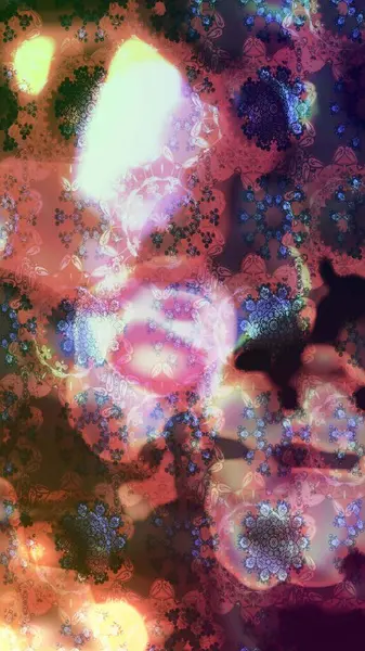 Çiçekli karalama şeklinde Raster çiçek deseni. Kahverengi renkli çiçekler. Nazikçe, güzel çiçek arkaplanı..