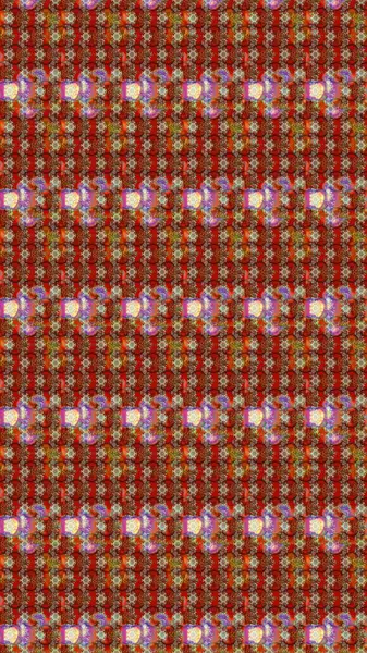 Modern stil dokusu. Çiçek desenli raster, kahverengi, kırmızı ve bej çizgili grafik desenli soyut raster arkaplan.