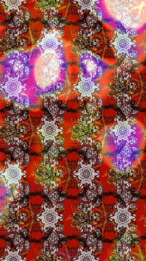 Soyut etnik raster çizim kalıbı. Kabile sanatı boho baskısı, klasik çiçek arkaplanı. Arkaplan dokusu, duvar kağıdı, çiçek teması kahverengi, kırmızı ve nötr renkler.