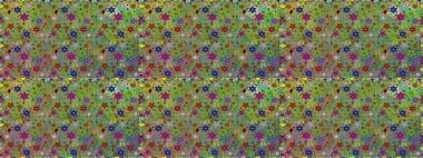 Renkli Bahar Temalı Kusursuz Arkaplan. Düz Çiçek Elementleri Tasarımı. Raster Şirin kumaş deseni. Kusursuz bağbozumu.