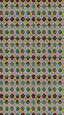 Küçük çiçekteki sevimli çiçek deseni. Bir sürü yeşil ve soyut çiçekli tropik eskiz deseni. Varicologreen Raster çizimi.