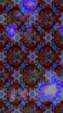 Mor, kahverengi ve gri renkte çiçekler. Küçük çiçekte sevimli çiçek deseni var..