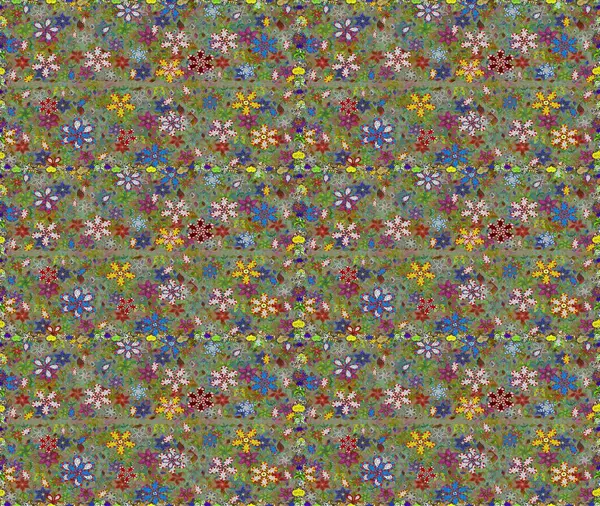 Raster Güzel kumaş deseni. Raster suluboya çiçek deseni, narin çiçekler, yeşil ve nötr çiçekler, tebrik kartı şablonu.