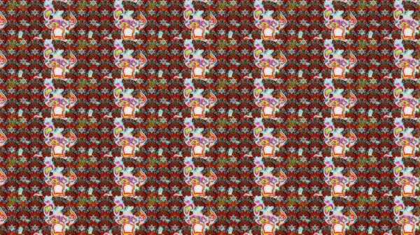 Çiçek deseni. Raster illüstrasyonu. Gri, kırmızı ve kahverengi renkler üzerine çiçek çizimi. Gri, kırmızı ve kahverengi renkte çiçekler. Şatafatlı bahar bahçesi dokusu.