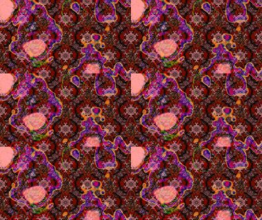 Süslü kumaş deseni. Çiçekli çiçek deseni, suluboya. Raster deseni.